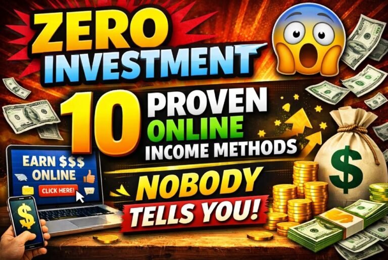 ZERO Investment 😳 10 Proven Online Income Methods Nobody Tells You