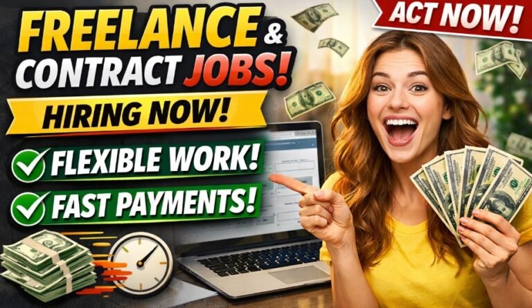 Freelance & Contract Jobs Hiring Immediately – Flexible Work, Fast Payments