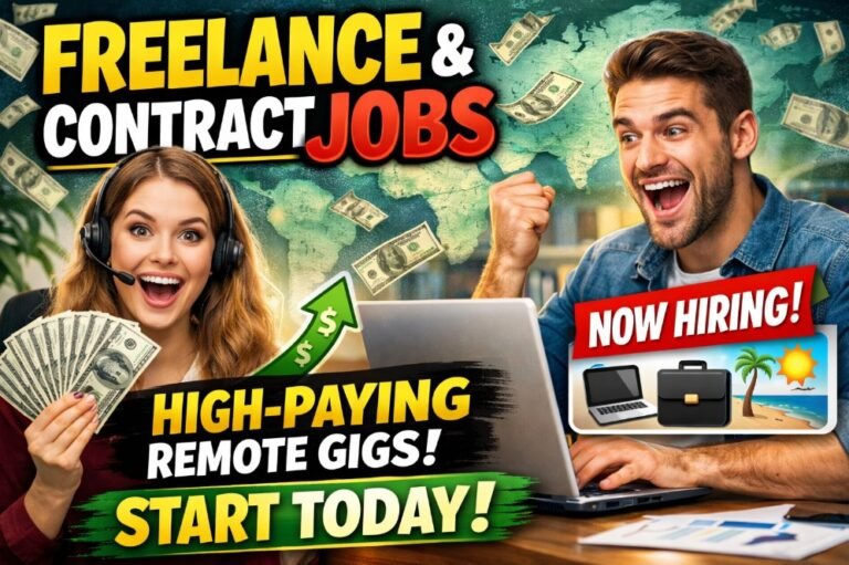 Freelance & Contract Jobs Hiring Now – High-Paying Remote Gigs You Can Start Today