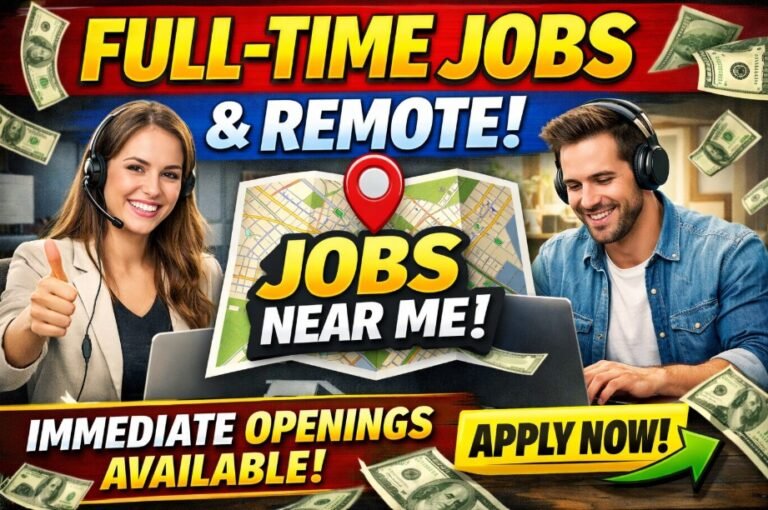 Full-Time Jobs Near Me & Remote – Immediate Openings Available