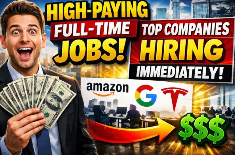 High-Paying Full-Time Jobs – Top Companies Hiring Immediately