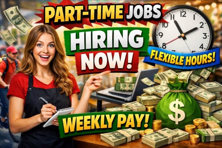 Part-Time Jobs Hiring Now – Flexible Hours & Weekly Pay Opportunities